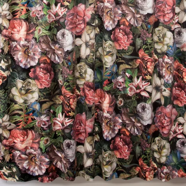 ArtFir Záves PEONIA P | bordové kvety 140 x 270 cm