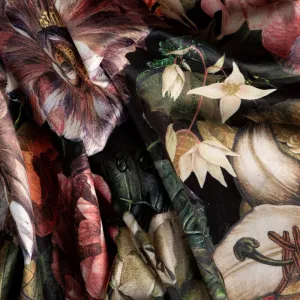 ArtFir Záves PEONIA P | bordové kvety 140 x 270 cm