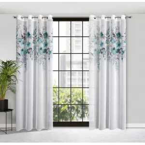 ArtFir Záclona D91 GRETA K | kvety 140 x 250 cm