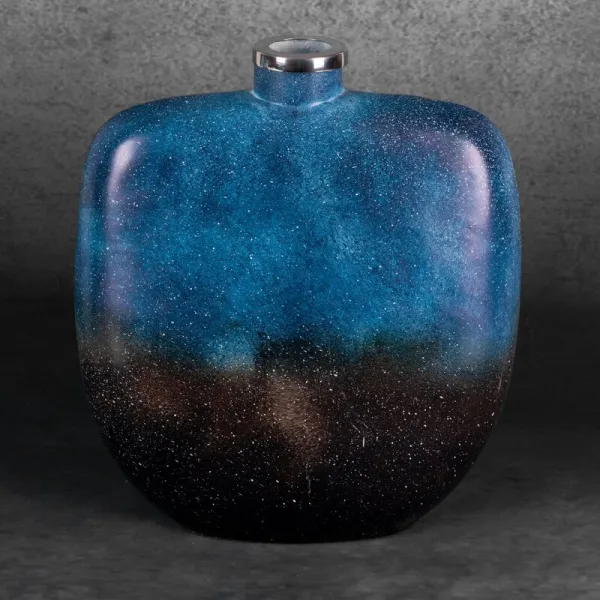 ArtFir Váza CAREN 04 | modrá 27 x 10 x 34 cm