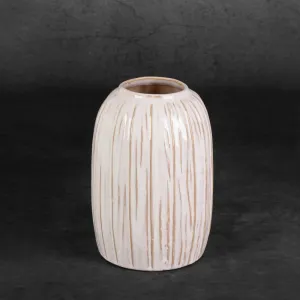 ArtFir Keramická váza LIZA 04 | krémová 15 x 22 cm