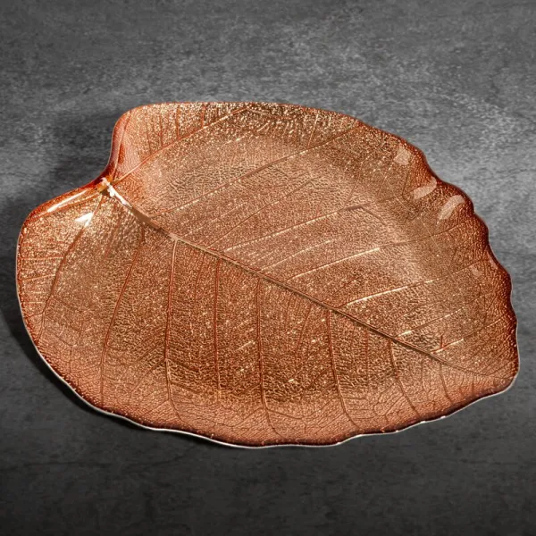 ArtFir Dekoračný tanier EMMA | medená 28 x 25 x 2 cm