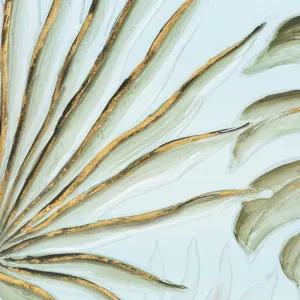 ArtFir Obraz LISTY 446B | svetlozelená 60 x 60 cm