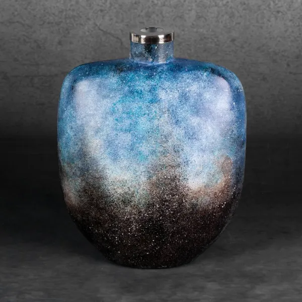 ArtFir Váza CAREN 03 | modrá 20 x 11 x 27 cm