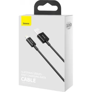 Kábel USB-Lightning Baseus Superior Series, 2,4 A, 1 m (čierny) 026619