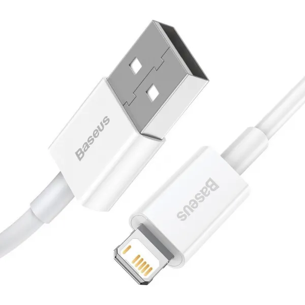 Kábel USB na Lightning Baseus Superior Series, 2,4 A, 2 m (biely) 026223
