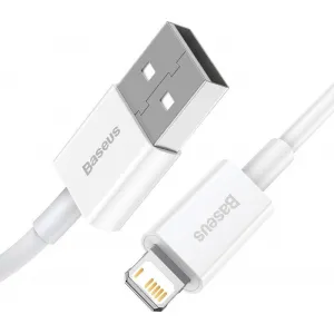 Kábel USB na Lightning Baseus Superior Series, 2,4 A, 2 m (biely) 026223