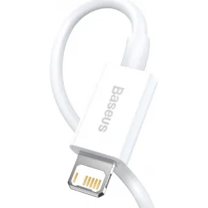 Kábel USB na Lightning Baseus Superior Series, 2,4 A, 2 m (biely) 026223