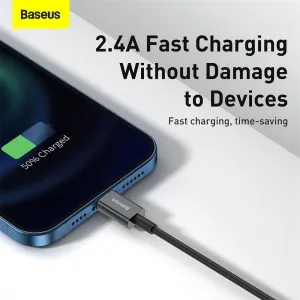 Kábel USB-Lightning Baseus Superior Series, 2,4 A, 2 m (čierny) 026621