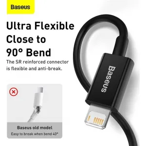 Kábel USB-Lightning Baseus Superior Series, 2,4 A, 2 m (čierny) 026621