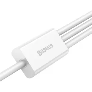 Kábel USB 3w1 Baseus Superior Series, USB do micro USB / USB-C / Lightning, 3,5 A, 1,2 m (biely) 026226