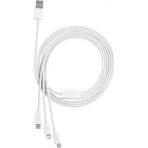 Kábel USB 3w1 Baseus Superior Series, USB do micro USB / USB-C / Lightning, 3,5 A, 1,2 m (biely) 026226