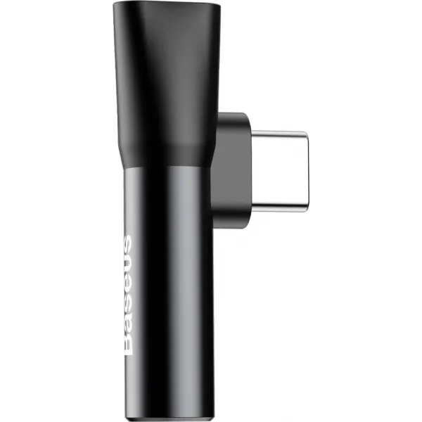 Baseus Audio adaptér USB-C na Mini Jack 3,5 mm + USB-C (čierny) 016520