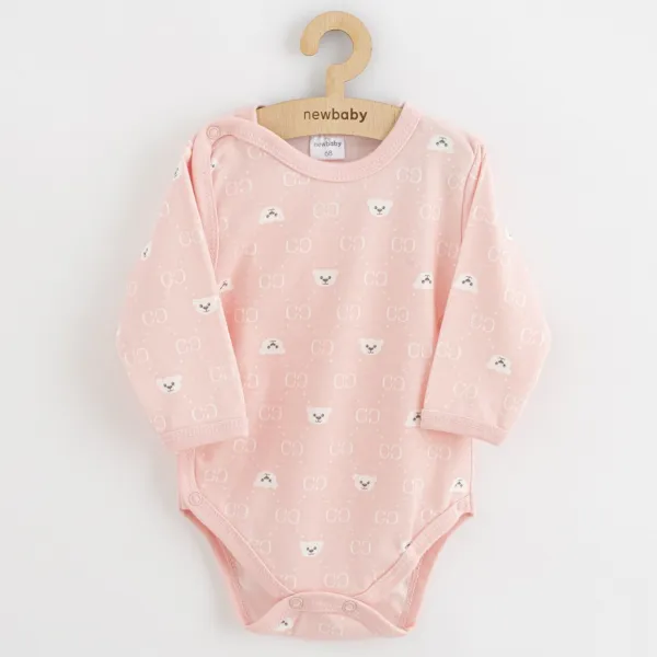 Dojčenské body celorozopínacie New Baby Classic II Dievča 3ks ružové 62 (3-6m)