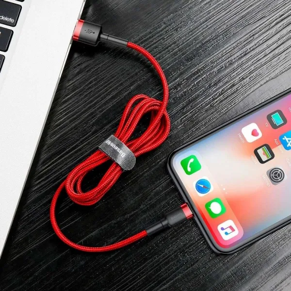 Baseus Cafule 2,4A 1m Lightning USB kábel (červený) 015822