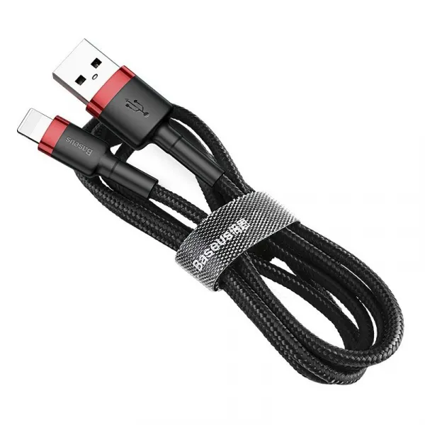 Baseus Lightning Cafule Cable 1.5A 2m Red + čierna (CALKLF-C19)