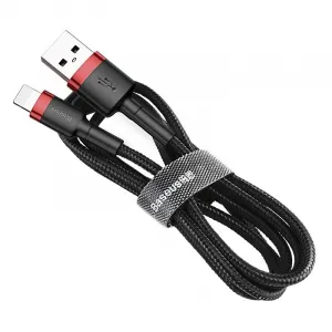 Baseus Lightning Cafule Cable 1.5A 2m Red + čierna (CALKLF-C19)