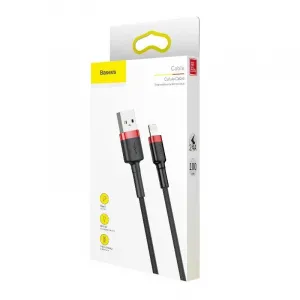 Baseus Lightning Cafule Cable 1.5A 2m Red + čierna (CALKLF-C19)