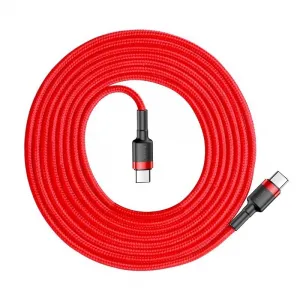 Baseus Type-C Cafule PD2.0 60W flash charging Cable (20V 3A) 2m Red (CATKLF-H09)