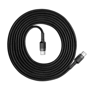 Nabíjací/dátový kábel Baseus Cafule Series USB-C na USB-C PD2.0 60W Flash 2m, sivo-čierna