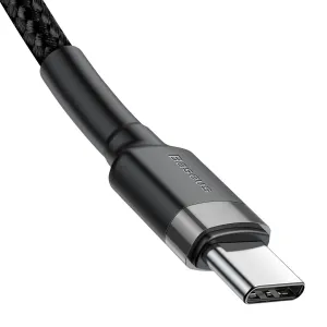 Nabíjací/dátový kábel Baseus Cafule Series USB-C na USB-C PD2.0 60W Flash 2m, sivo-čierna