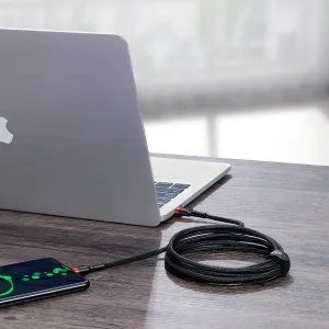 Kábel Baseus Cafule USB-C na USB-C, QC 3.0, PD 2.0, 100W, 5A, 2m (červeno-čierny) 022465