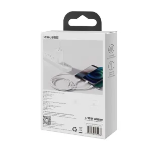 Kábel USB 3w1 Baseus Superior Series, USB do micro USB / USB-C / Lightning, 3,5 A, 1,2 m (biely) 026226