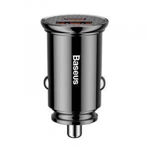 Baseus Circular PD QC4.0+ 5A 30W autonabíjačka (čierna) 017491