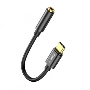 Baseus L54 USB-C + 3,5 mm mini jack audio adaptér (čierny) 020121