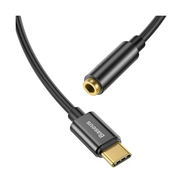 Baseus L54 USB-C + 3,5 mm mini jack audio adaptér (čierny) 020121