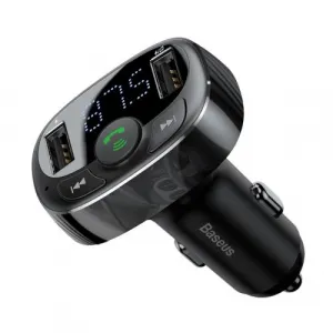Baseus Car Charger Bluetooth FM Transmitter S-09A, BT. 4.2, 10m Range, 2x USB-A 3.4A, Micro SD card Reader, čierna (CCMT000001)