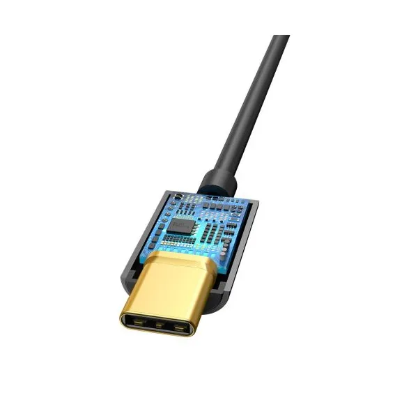Baseus L54 USB-C + 3,5 mm mini jack audio adaptér (čierny) 020121