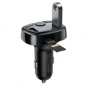 Baseus Car Charger Bluetooth FM Transmitter S-09A, BT. 4.2, 10m Range, 2x USB-A 3.4A, Micro SD card Reader, čierna (CCMT000001)