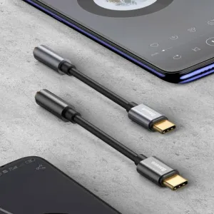 Baseus L54 USB-C + 3,5 mm mini jack audio adaptér (čierny) 020121
