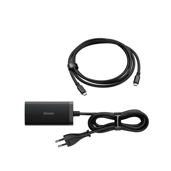 Baseus GaN5 Pro 2xUSB-C + USB + HDMI nástenná nabíjačka, 67W (čierna) 038591