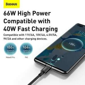 Kábel USB na USB-C Baseus Superior Series, 66 W, 2 m (čierny) 026623