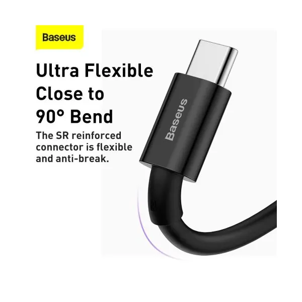Kábel USB na USB-C Baseus Superior Series, 66 W, 2 m (čierny) 026623
