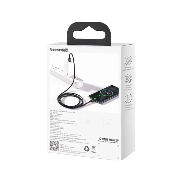 Kábel USB na USB-C Baseus Superior Series, 66 W, 1 m (čierny) 026618