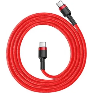 Nabíjací/dátový kábel Baseus Cafule Series USB-C na USB-C PD2.0 60W Blesk 1m, červený