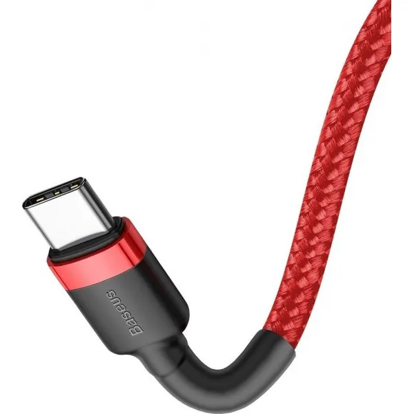 Nabíjací/dátový kábel Baseus Cafule Series USB-C na USB-C PD2.0 60W Blesk 1m, červený