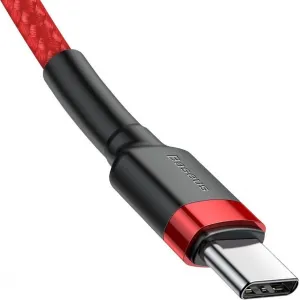 Nabíjací/dátový kábel Baseus Cafule Series USB-C na USB-C PD2.0 60W Blesk 1m, červený