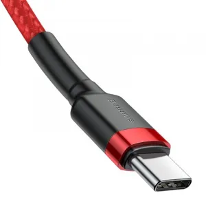 Nabíjací/dátový kábel Baseus Cafule Series USB-C na USB-C PD2.0 60W Blesk 1m, červený