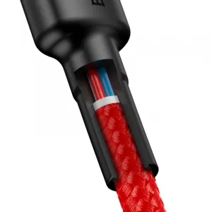 Nabíjací/dátový kábel Baseus Cafule Series USB-C na USB-C PD2.0 60W Blesk 1m, červený