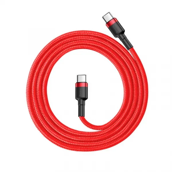 Nabíjací/dátový kábel Baseus Cafule Series USB-C na USB-C PD2.0 60W Blesk 1m, červený