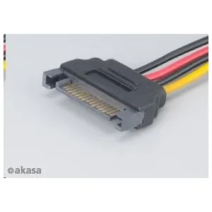 AKASA kábel SATA redukcia napájania na 4pin Molex, 15cm, 2ks v balení