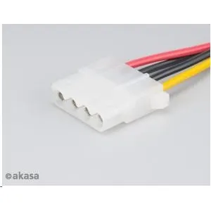 AKASA kábel SATA redukcia napájania na 4pin Molex, 15cm, 2ks v balení