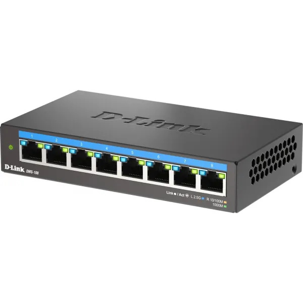 D-Link DMS-108/E 8-Port Multi-Gigabit Unmanaged Switch
