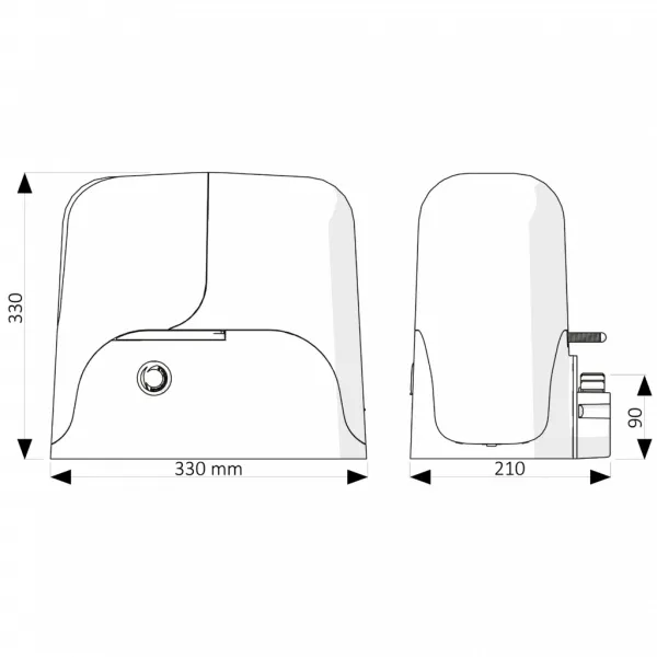 Key SUN4024 - kompletná sada pre posuvnú bránu do 400kg