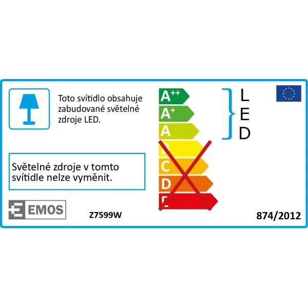 LED Stolná Lampa Solight Eddy Biela