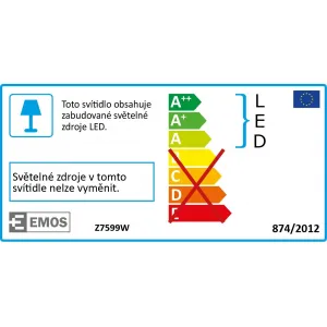 LED Stolná Lampa Solight Eddy Biela